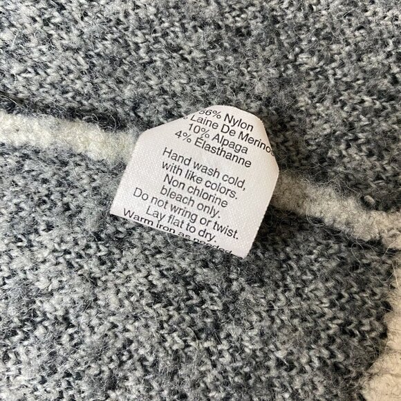 Madewell Ryder Cardigan Women XS Merino Wool Alpaca Blend Windowpane Open Duster - Picture 8 of 11